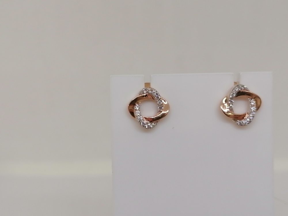 СЕРЬГИ ПУСЕТЫ с камнями (Au 585)