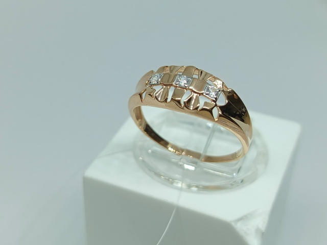 КОЛЬЦО С КАМНЯМИ (Au 585)