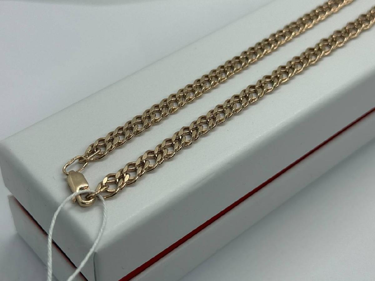 ЦЕПЬ ПУСТОТЕЛАЯ Ромб двойной (Au 585)