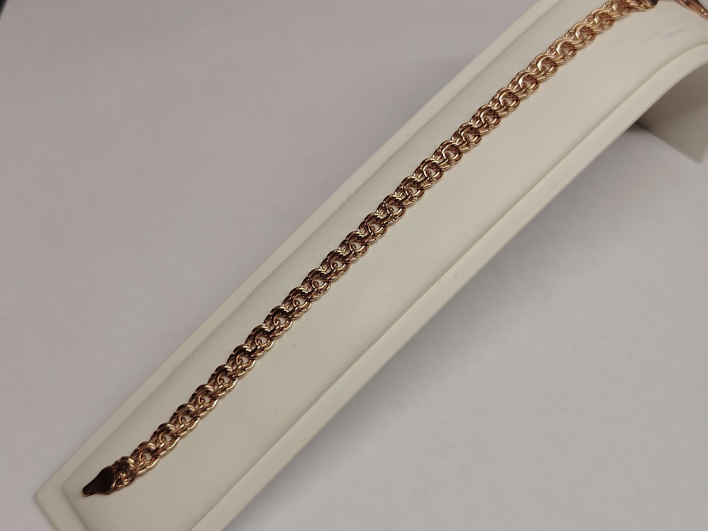 БРАСЛЕТ ПУСТОТЕЛЫЙ Бисмарк (Au 585)