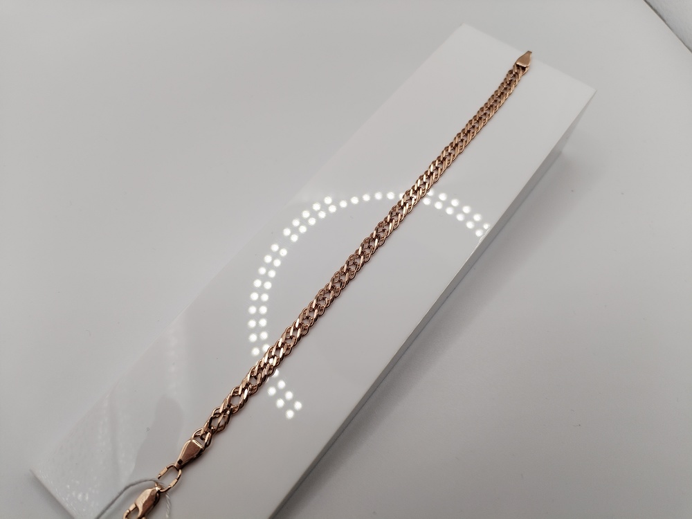 БРАСЛЕТ ПОЛНОВЕСНЫЙ Ромб тройной Au 585