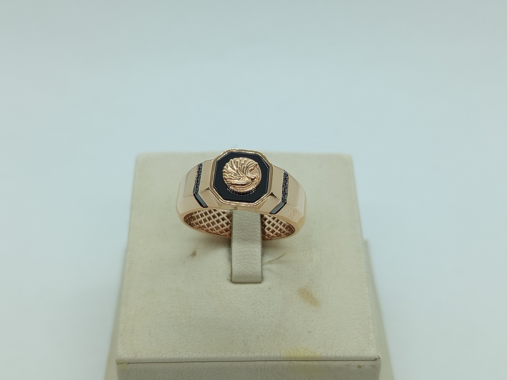 КОЛЬЦО ПЕЧАТКА с камнями (Au 585)