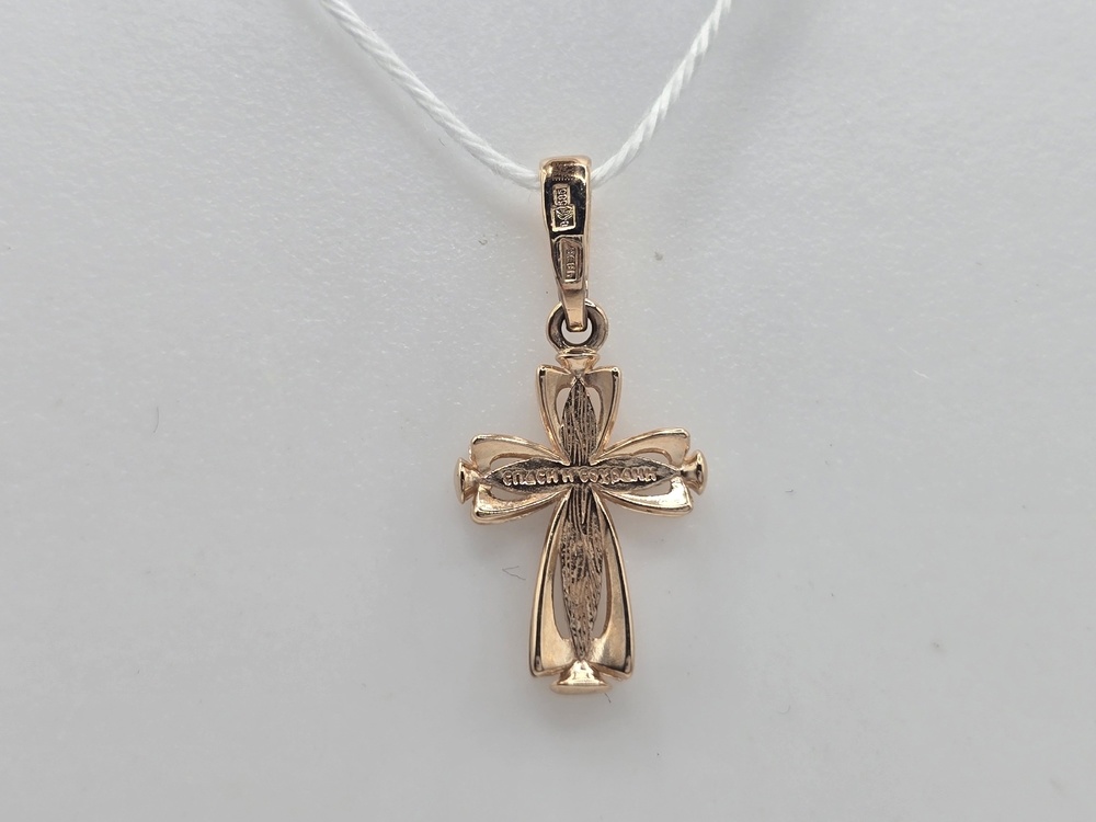 ПОДКБК585 ПОДВЕСКА КРЕСТ БЕЗ КАМНЯ (Au 585)