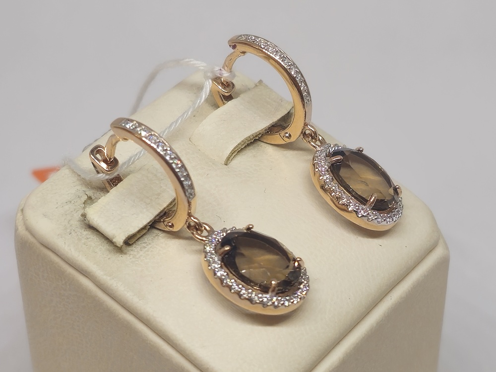 СЕРЬГИ С КАМНЯМИ (Au 585)