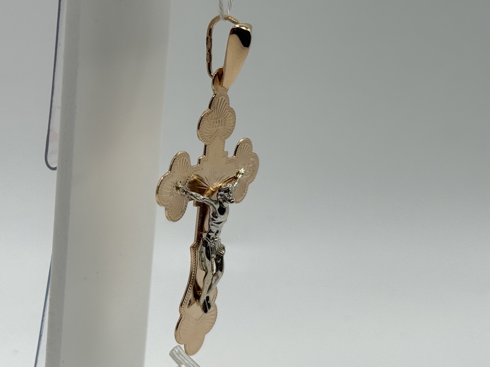 ПОДКБК585 ПОДВЕСКА КРЕСТ БЕЗ КАМНЯ (Au 585)