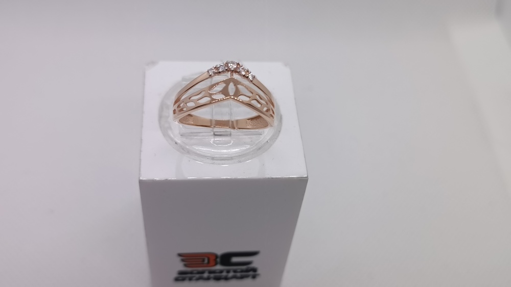 КОЛЬЦО С КАМНЯМИ (Au 585)