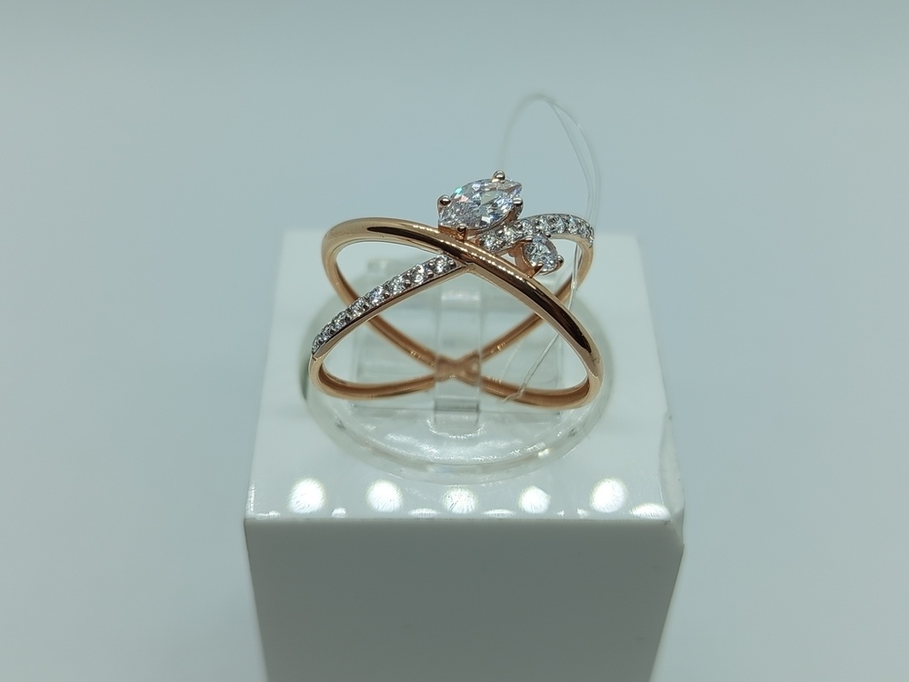 КОЛЬЦО С КАМНЯМИ (Au 585)