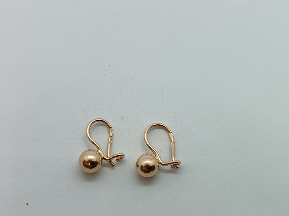 СЕРЬГИ ПЕТЕЛЬКА без камня (Au 585)