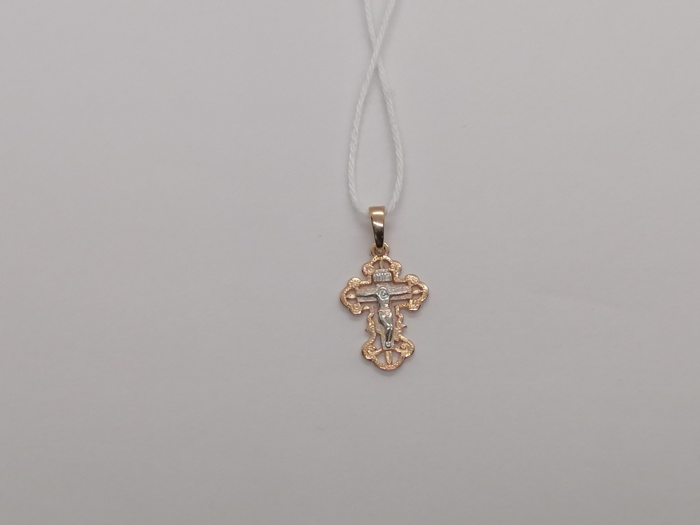 ПОДВЕСКА КРЕСТ БЕЗ КАМНЯ (Au 585)