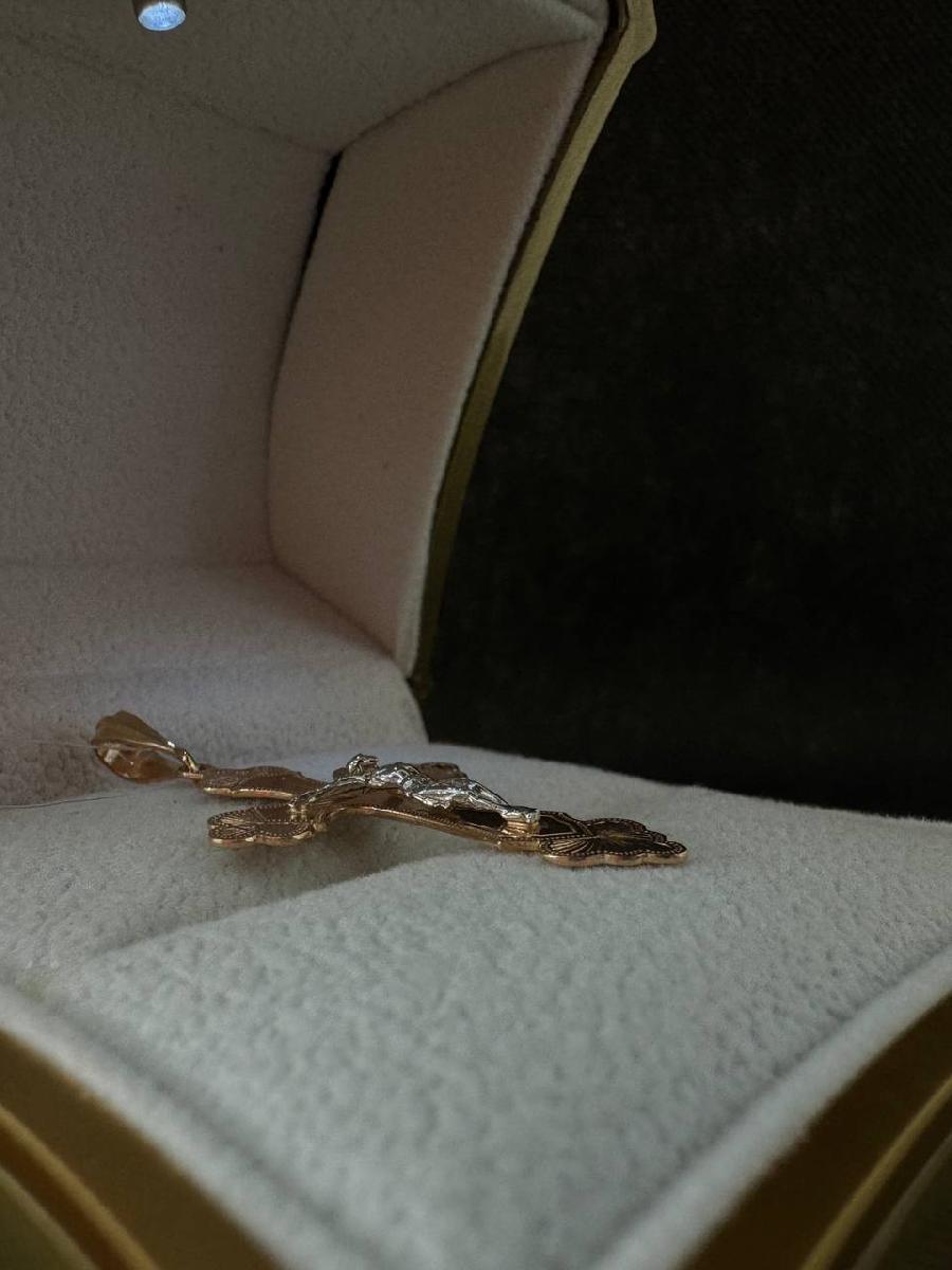 ПОДВЕСКА КРЕСТ без камня (Au 585)