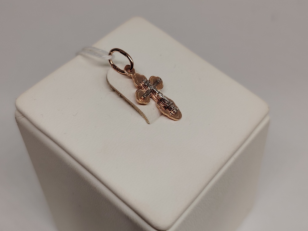 ПОДВЕСКА КРЕСТ БЕЗ КАМНЯ (Au 585)