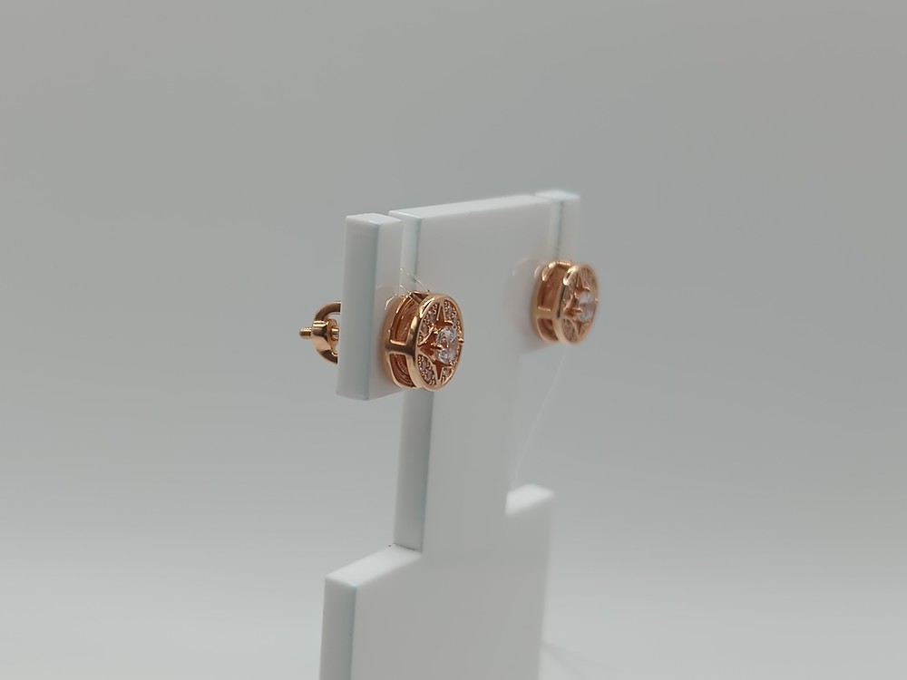 СЕРЬГИ ПУСЕТЫ с камнями (Au 585)