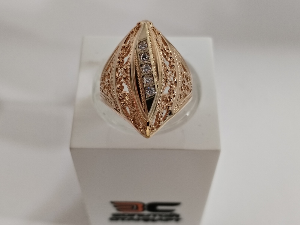 КОЛКМИ585 КОЛЬЦО С КАМНЯМИ (Au 585)