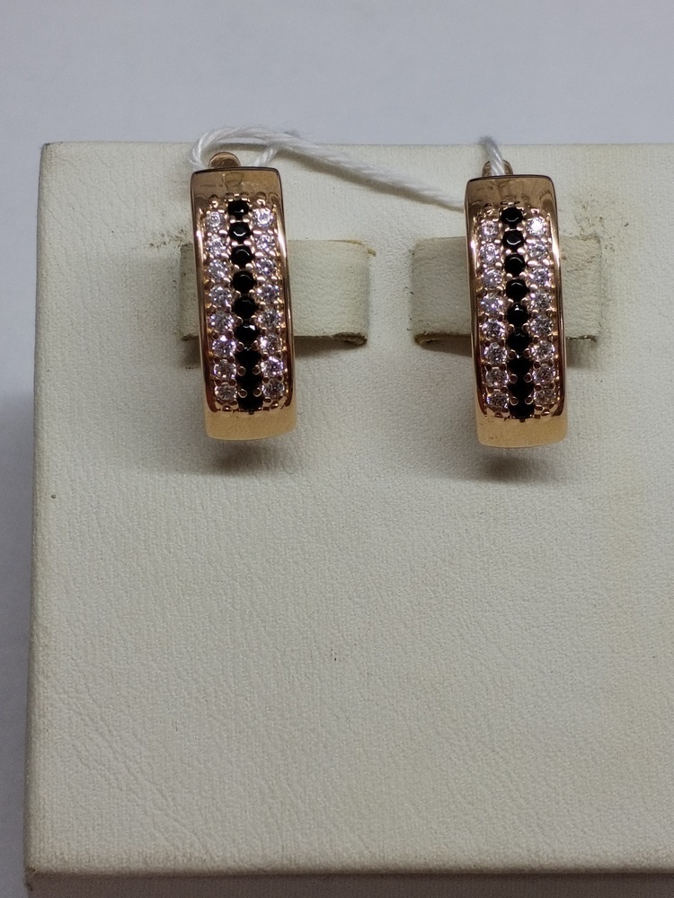 СКМИ585 СЕРЬГИ С КАМНЯМИ (Au 585)