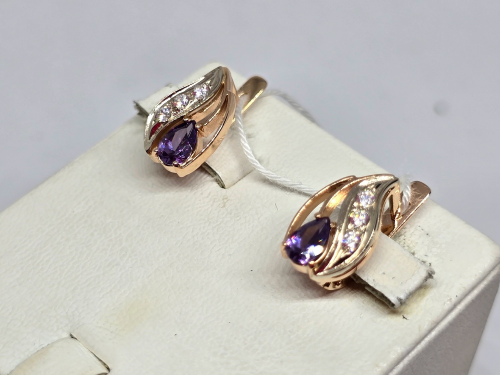 СЕРЬГИ С КАМНЯМИ (Au 585)