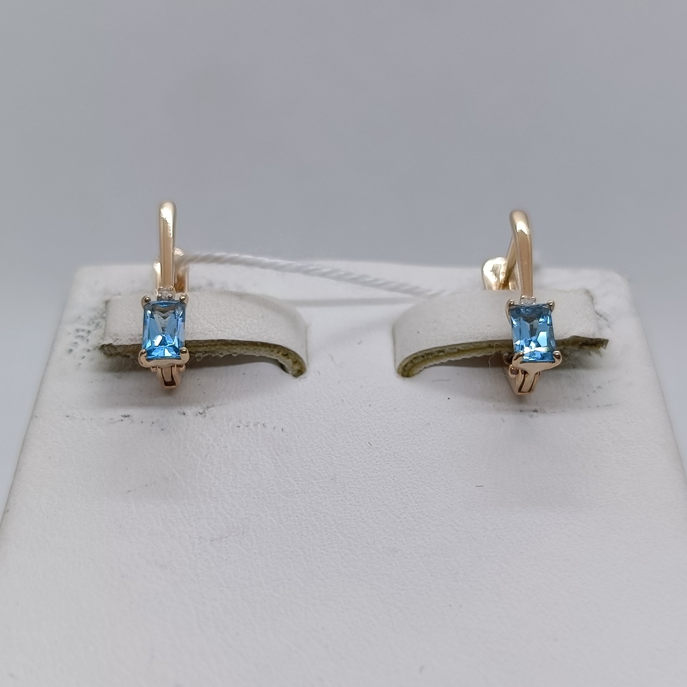 СКМИ585 СЕРЬГИ С КАМНЯМИ (Au 585)