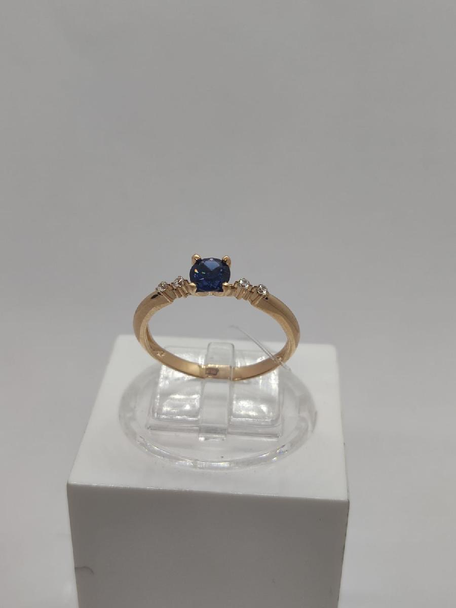 КОЛЬЦО С КАМНЯМИ (Au 585)