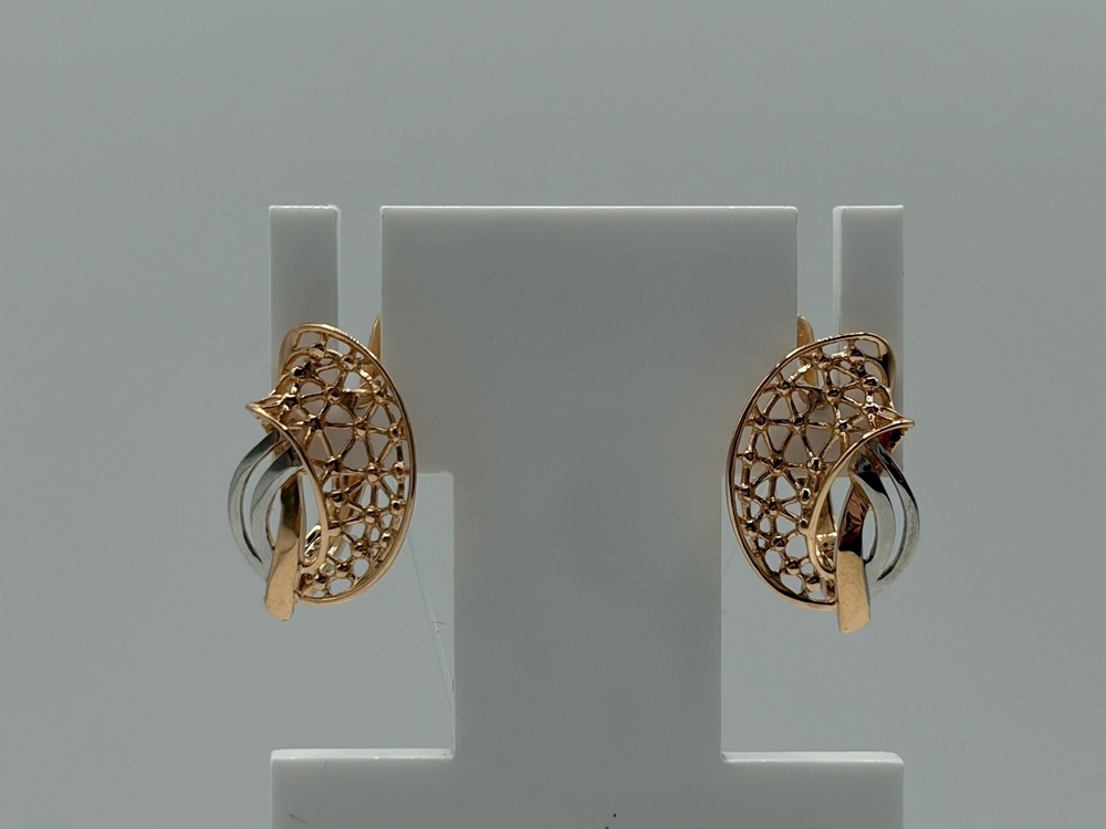 СЕРЬГИ БЕЗ КАМНЯ (Au 585)