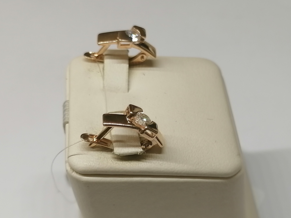 СЕРЬГИ С КАМНЕМ (Au 585)