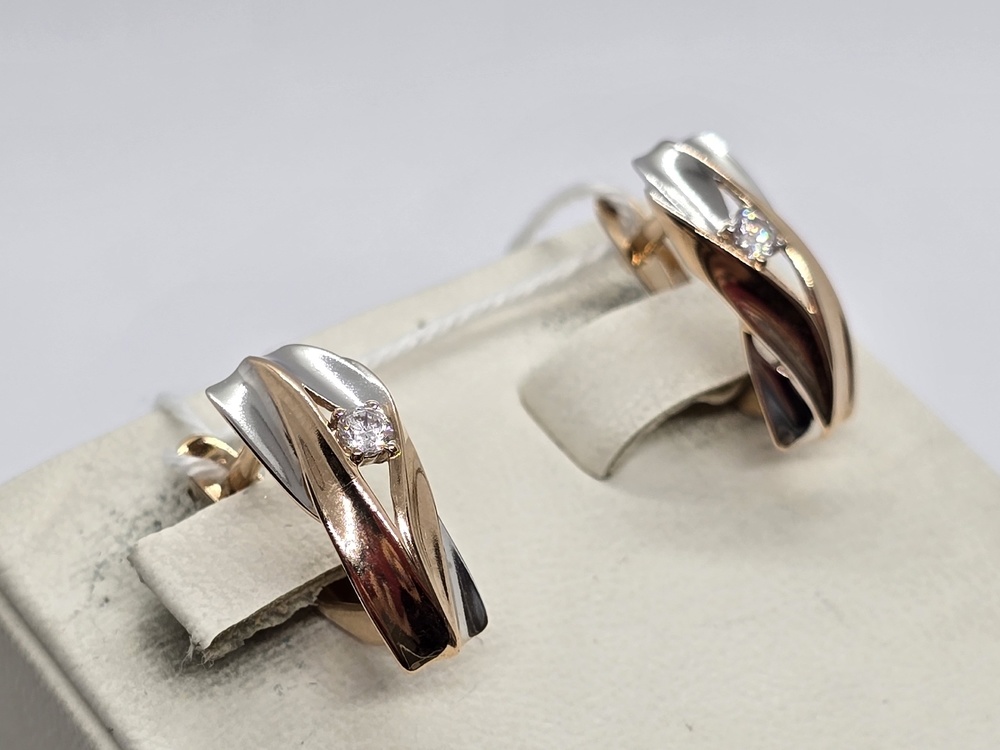 СЕРЬГИ С КАМНЕМ (Au 585)