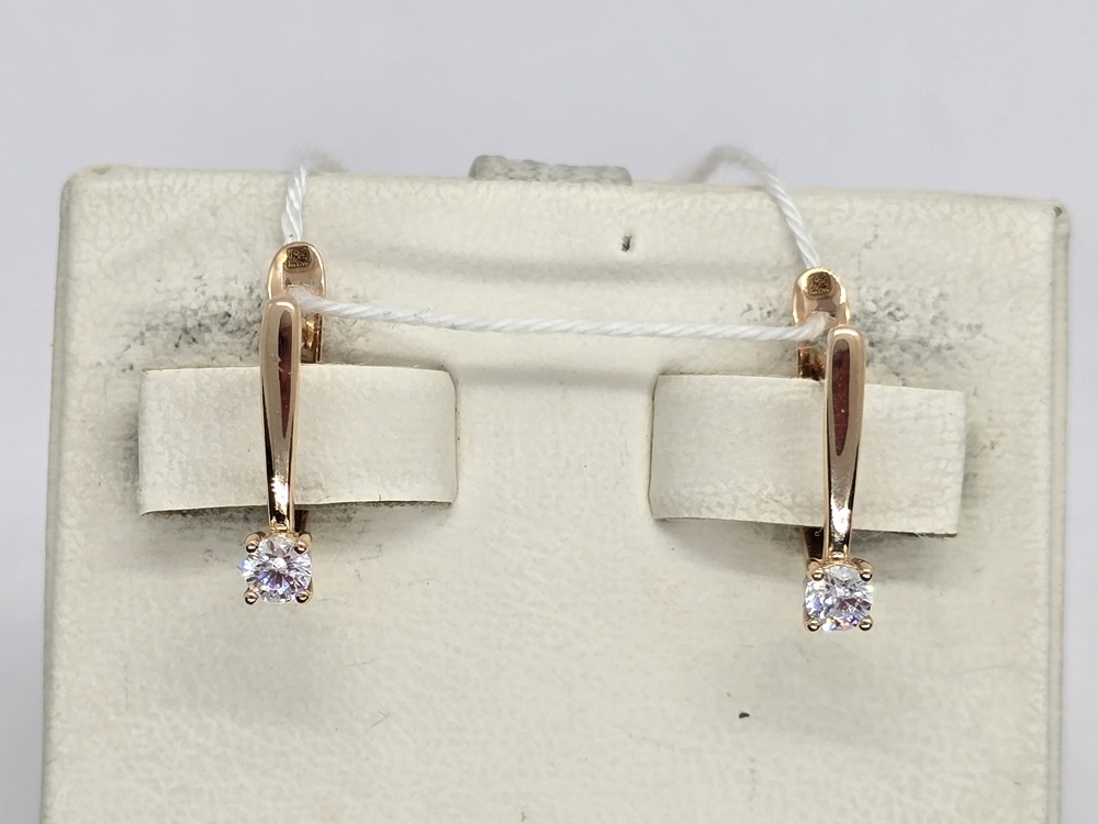 СЕРЬГИ С КАМНЕМ (Au 585)