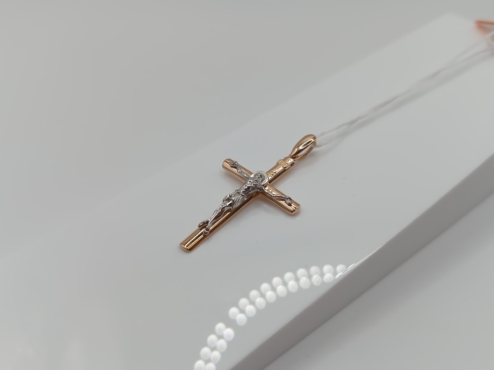 ПОДКБК585 ПОДВЕСКА КРЕСТ БЕЗ КАМНЯ (Au 585)