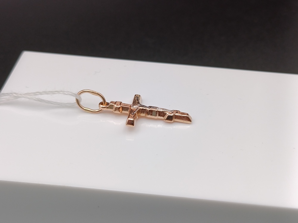 ПОДКБК585 ПОДВЕСКА КРЕСТ БЕЗ КАМНЯ (Au 585)