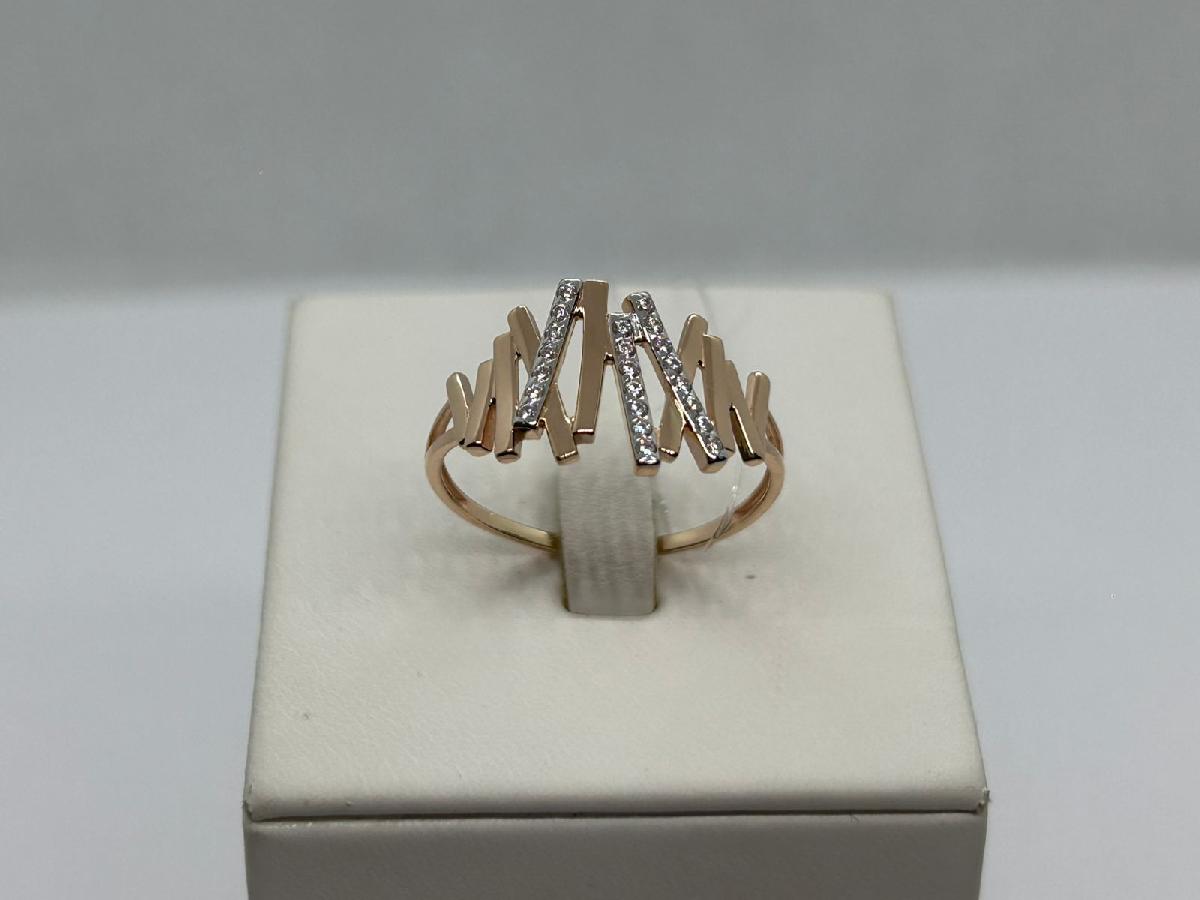 КОЛЬЦО С КАМНЯМИ (Au 585)