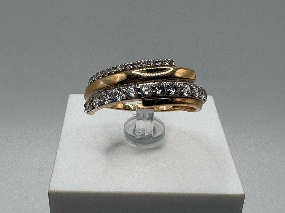 КОЛЬЦО С КАМНЯМИ (Au 585)