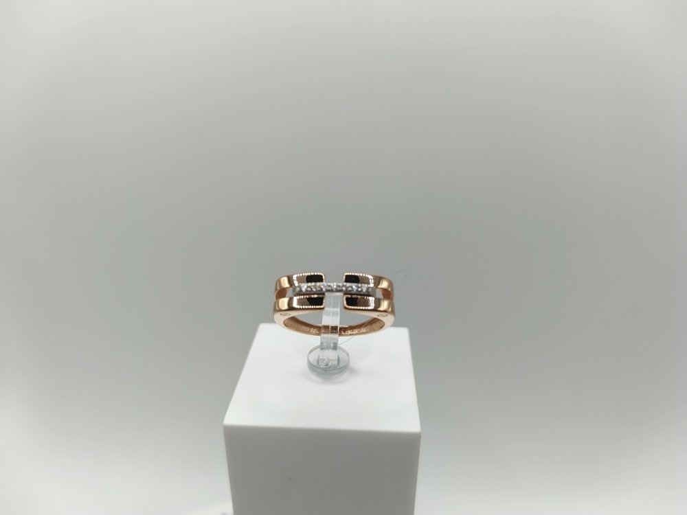 08-158708 КОЛЬЦО С КАМНЯМИ (Au 585)