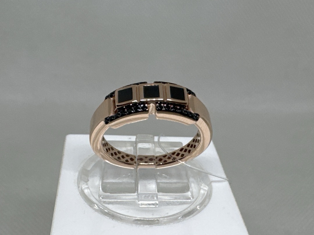 КОЛЬЦО ПЕЧАТКА с камнями (Au 585)