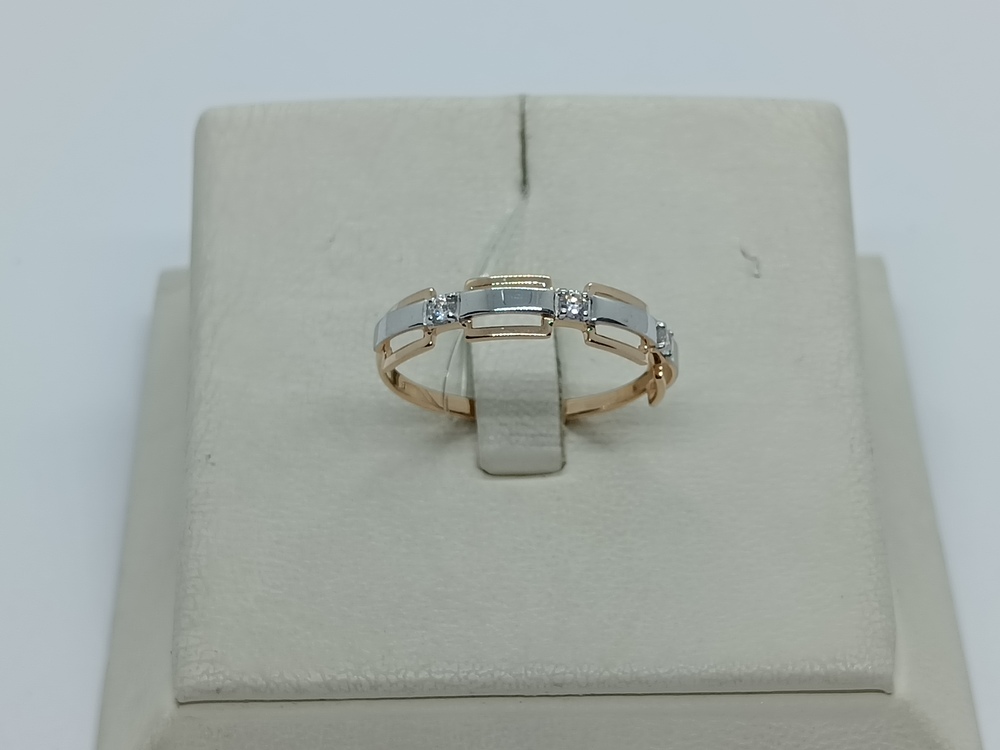 КОЛЬЦО С КАМНЯМИ (Au 585)