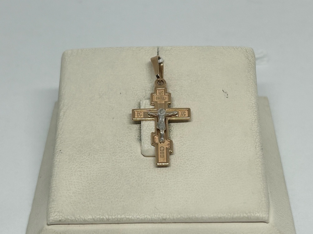ПОДВЕСКА КРЕСТ БЕЗ КАМНЯ (Au 585)