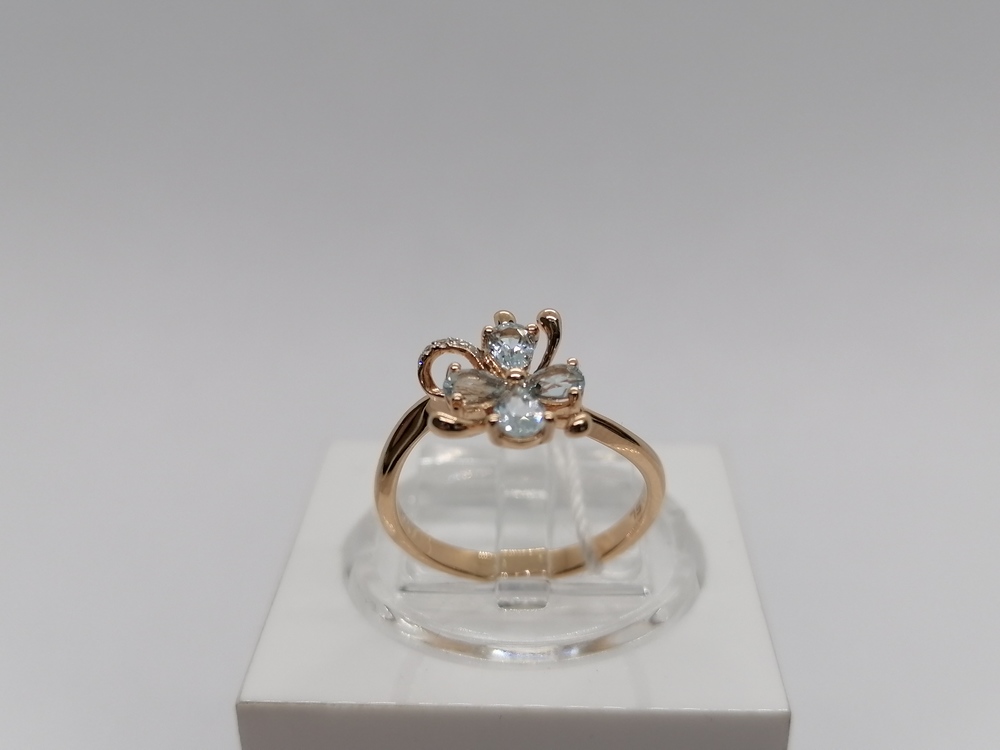 КОЛЬЦО С КАМНЯМИ (Au 585)