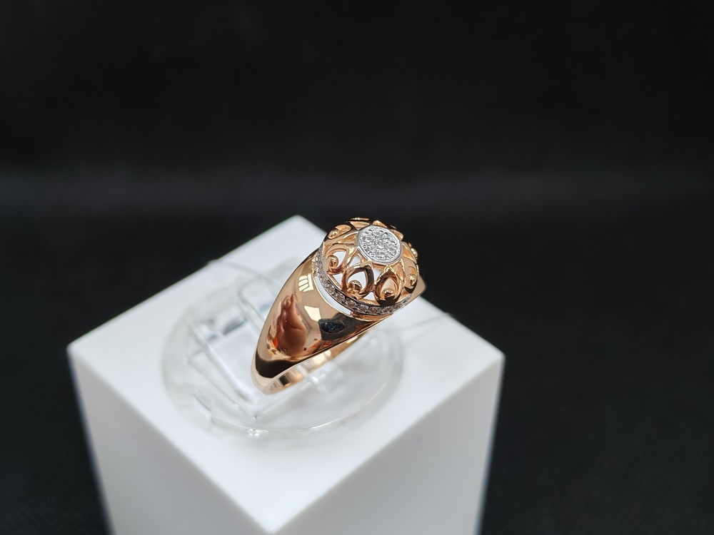 КОЛЬЦО С КАМНЯМИ (Au 585)