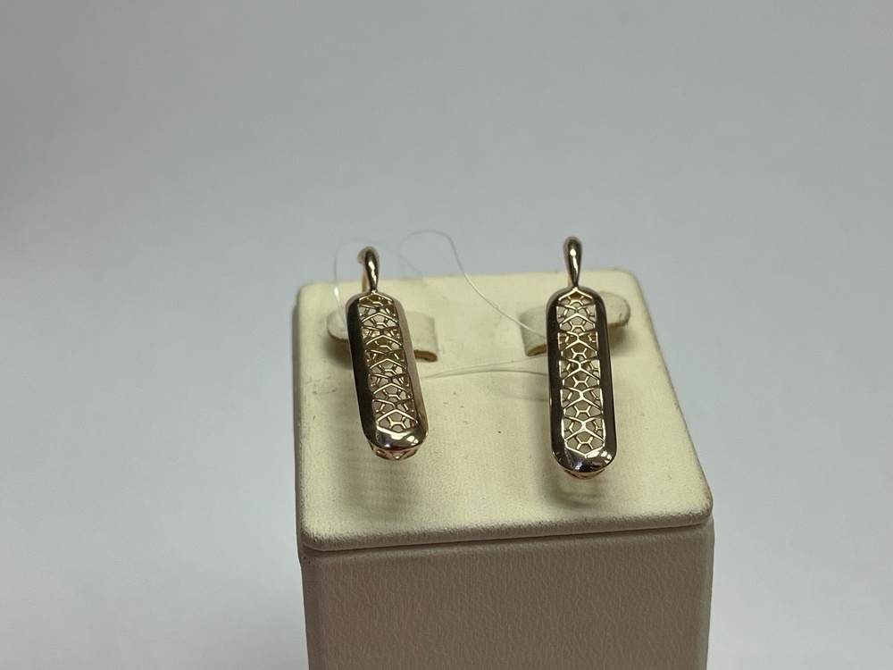 СЕРЬГИ ПЕТЕЛЬКА без камня (Au 585)