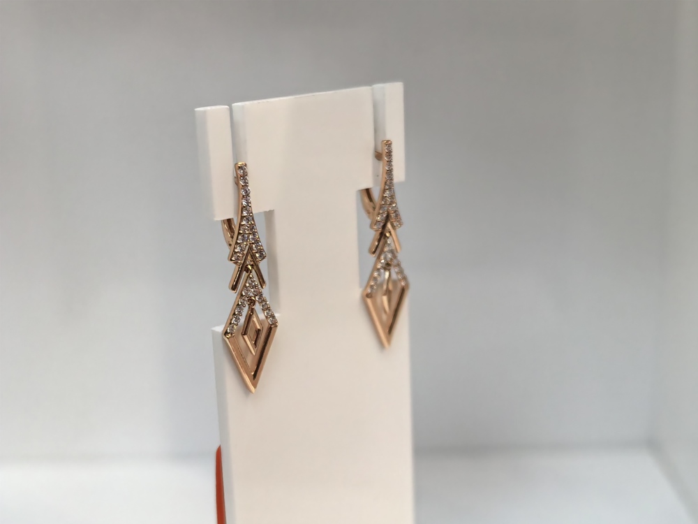 СКМИ585 СЕРЬГИ С КАМНЯМИ (Au 585)