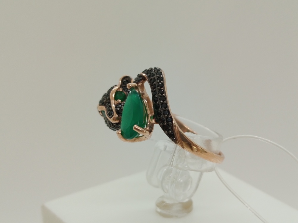 715742 КОЛЬЦО АГАТ (Au 585)