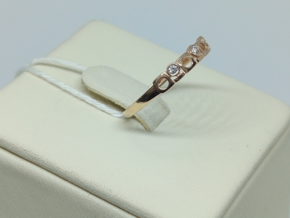 КОЛЬЦО С КАМНЯМИ (Au 585)