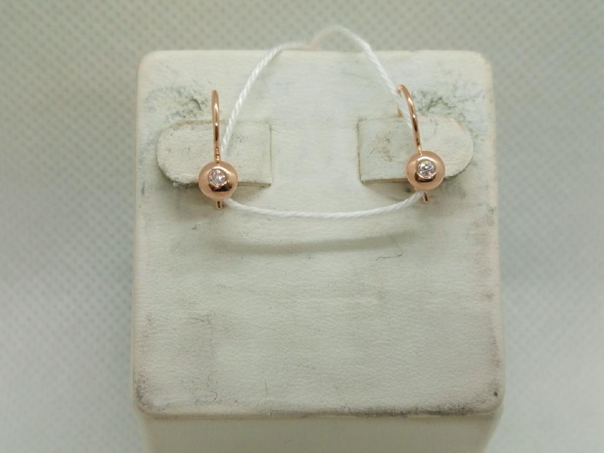 СЕРЬГИ С ПЕТЕЛЬКОЙ (Au 585)