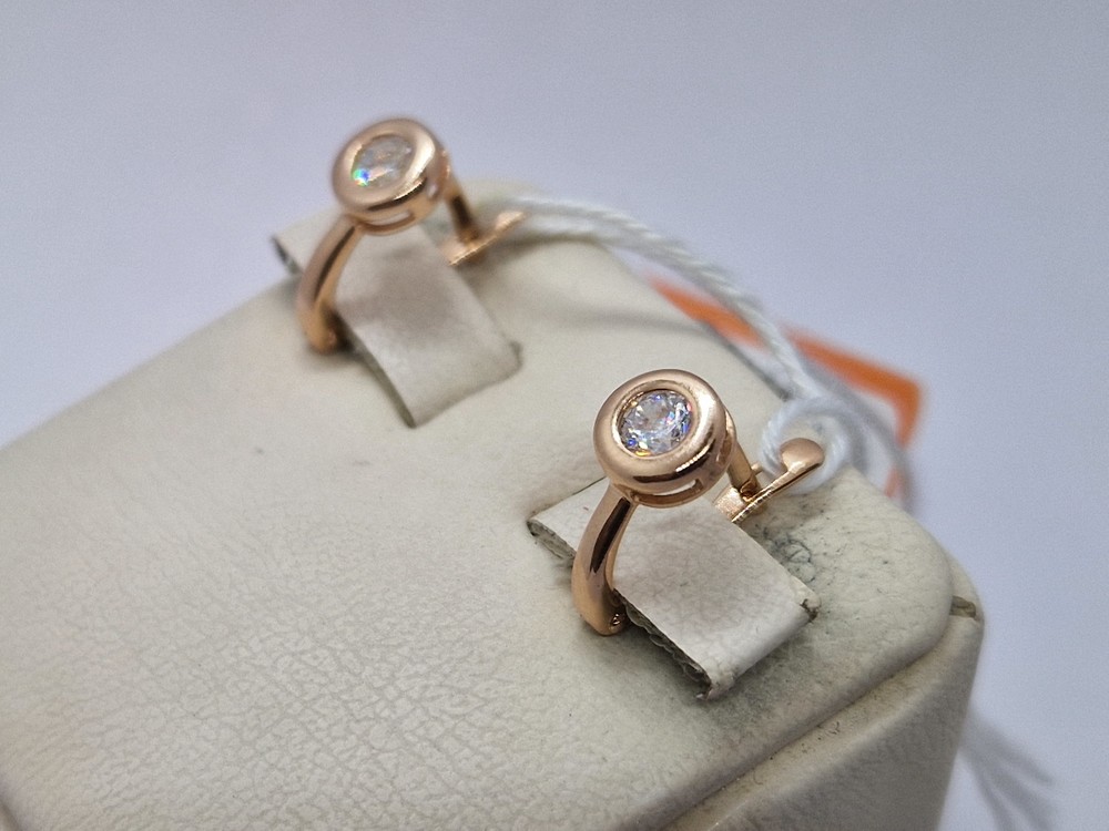 СЕРЬГИ С КАМНЕМ (Au 585)