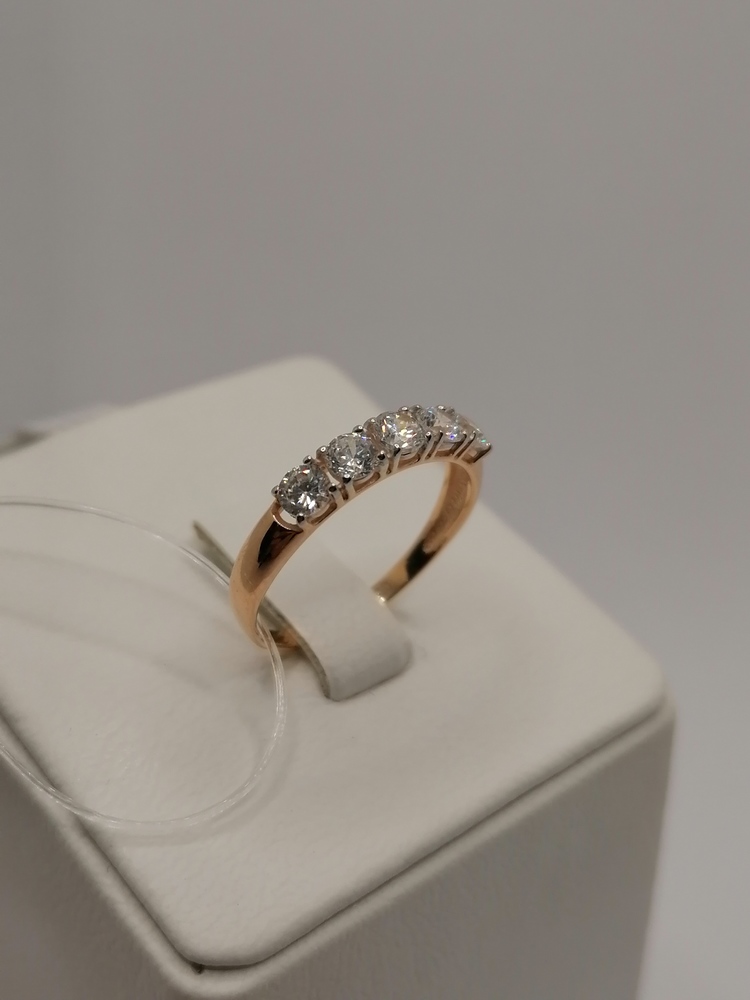 КОЛЬЦО С КАМНЯМИ (Au 585)