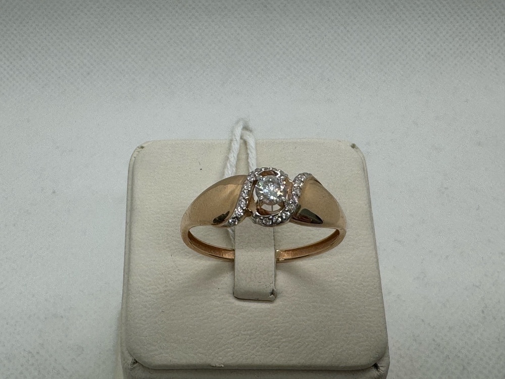 КОЛЬЦО С КАМНЯМИ (Au 585)