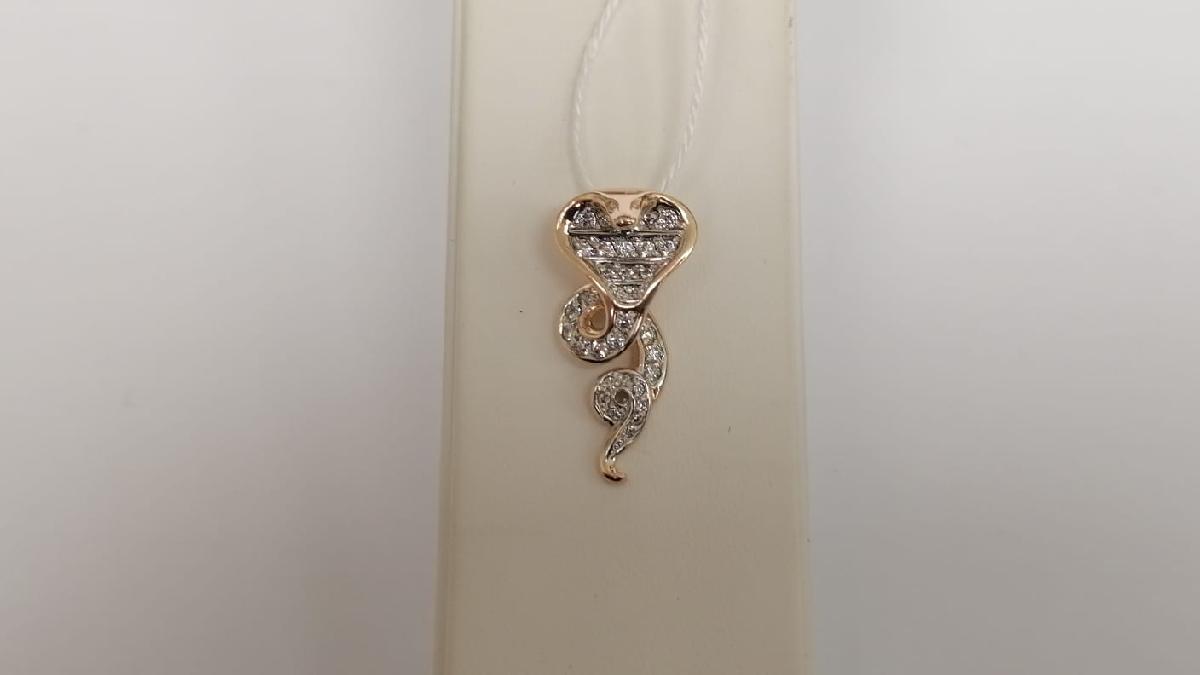 ПОДВЕСКА С КАМНЯМИ (Au 585)