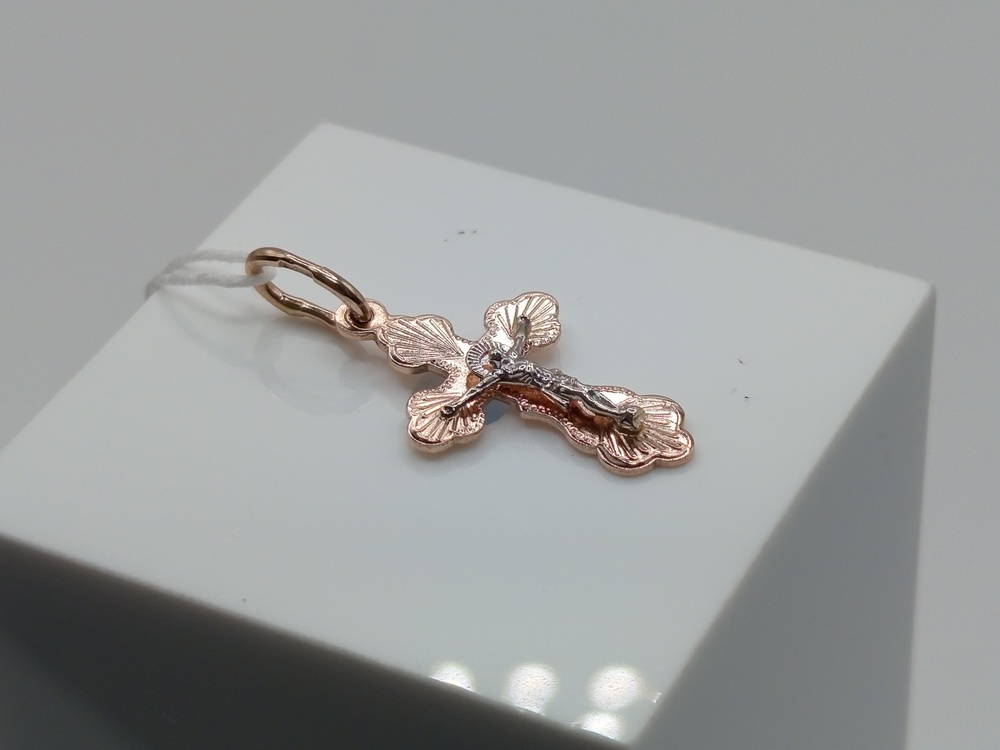 ПОДКБК585 ПОДВЕСКА КРЕСТ БЕЗ КАМНЯ (Au 585)