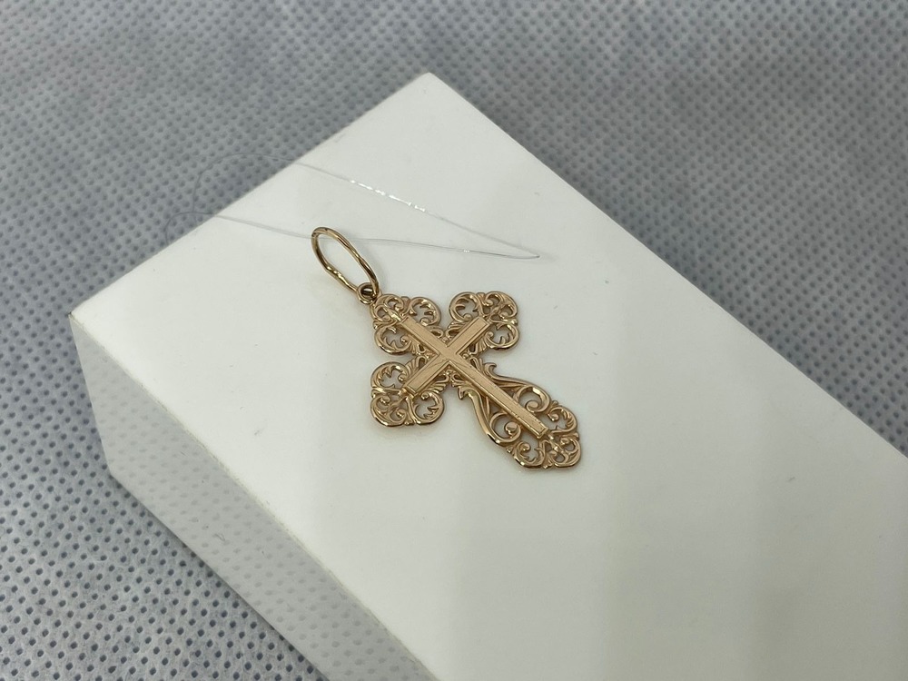 01-405678 ПОДВЕСКА КРЕСТ (Au 585)