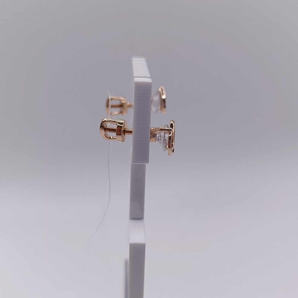 804-02381-10-00-20-00 СЕРЬГИ ПУСЕТЫ с камнем (Au 585)