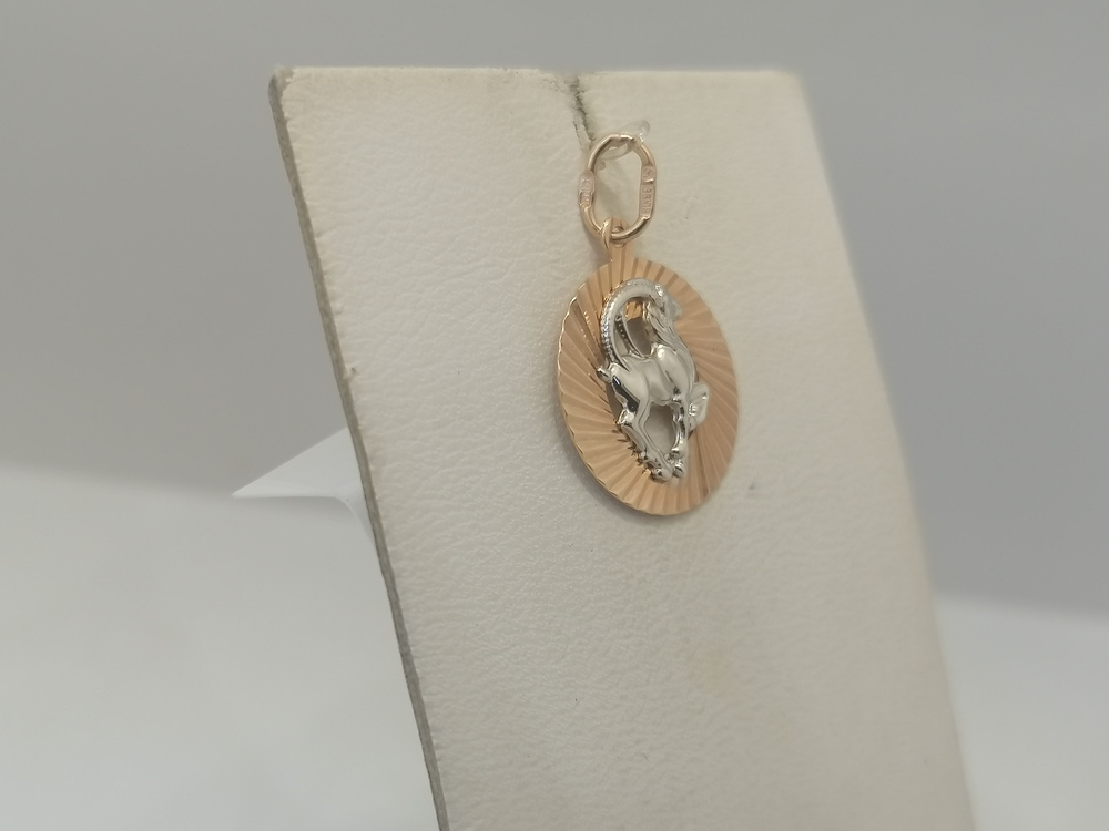 031374 ПОДВЕСКА Знак зодиака КОЗЕРОГ (Au 585)