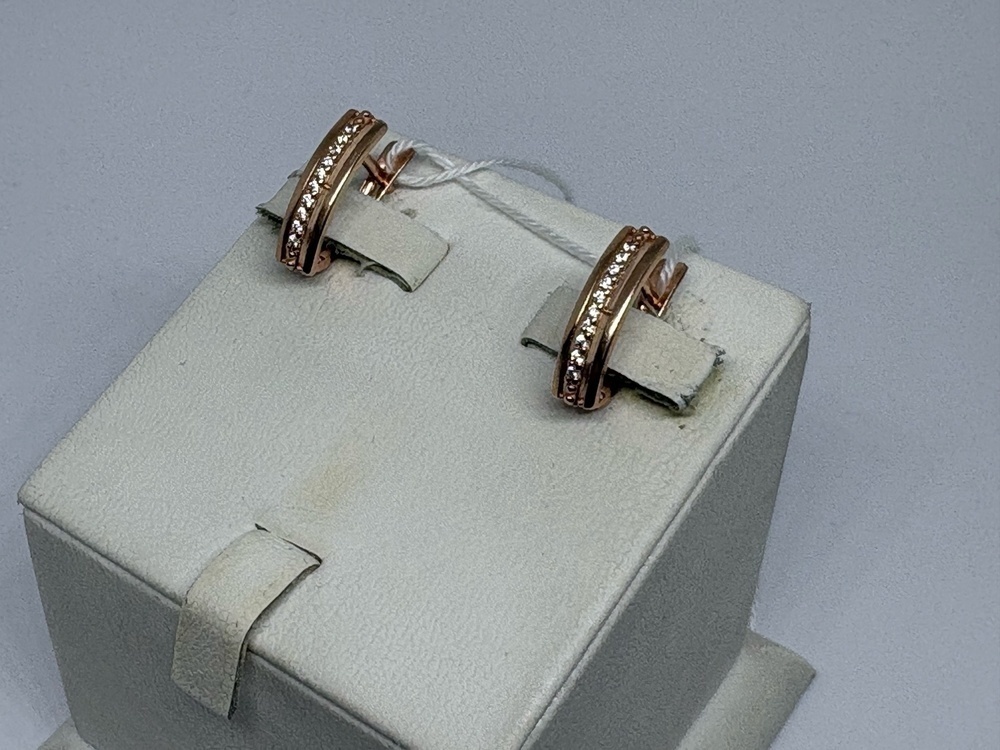 СКМИ375 СЕРЬГИ С КАМНЯМИ (Au 375)