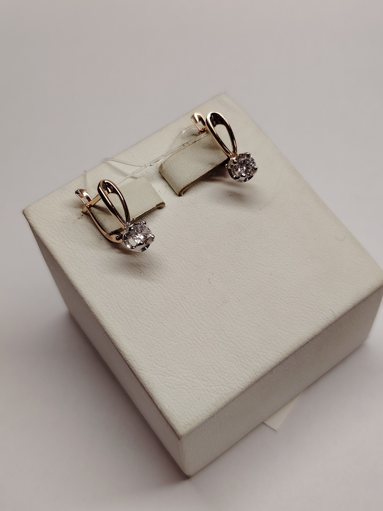 СЕРЬГИ С КАМНЕМ (Au 585)